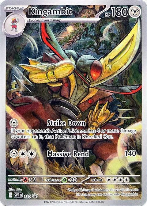 Pokémon Scarlet & Violet Black Star Promo Kingambit card, single card from the promotional set, featuring a detailed illustration of Kingambit.