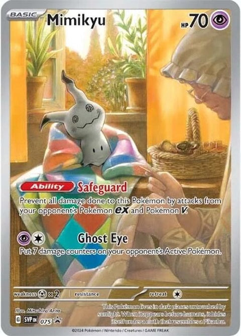 Pokémon Scarlet & Violet Black Star Promo card featuring Mimikyu, singles trading card from the Pokémon brand.