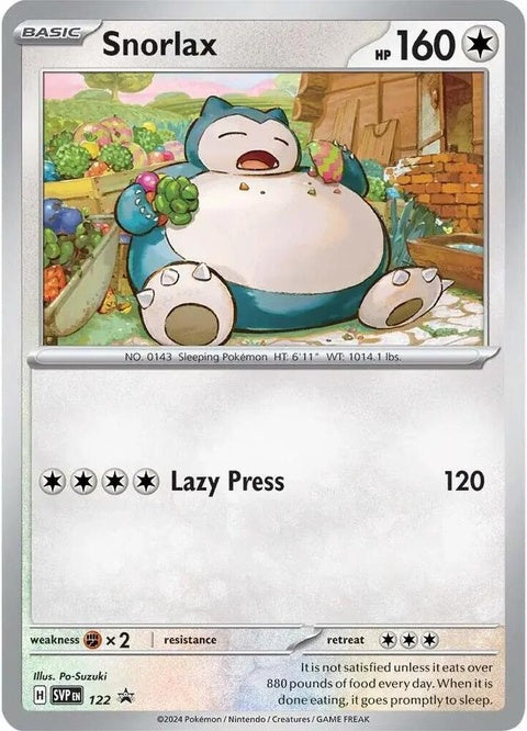 Pokémon Scarlet & Violet Black Star Promo card featuring Snorlax, a single trading card from the Pokémon TCG.