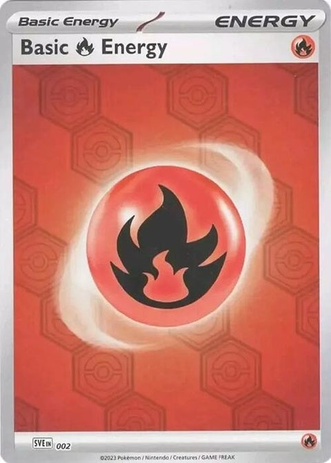 Pokémon Shrouded Fable Basic Fire Energy card, singles from the Pokémon trading card game, featuring fiery design and branding.