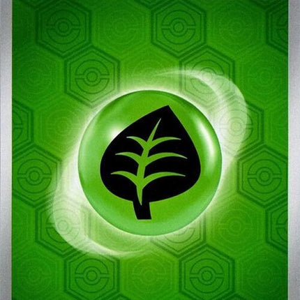 Pokémon Shrouded Fable Basic Grass Energy card, single Pokémon energy card with green design and grass symbol.