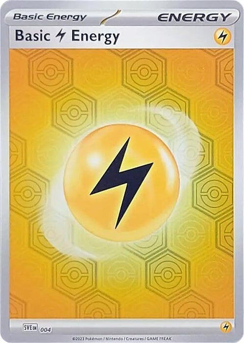 Pokémon Shrouded Fable Basic Lightning Energy card, singles from the Pokémon trading card game.