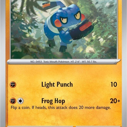 Pokémon Shrouded Fable Croagunk single card featuring Croagunk in detailed artwork, from the Pokémon trading card collection.