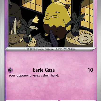 Shrouded Fable Drowzee Pokémon single card showing Drowzee with mystical artwork and detailed illustration.