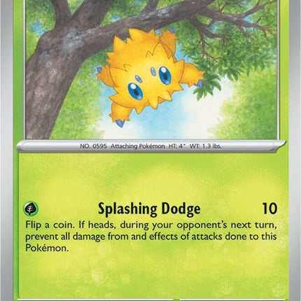 Shrouded Fable Pokémon card featuring Joltik, a small Electric bug Pokémon, with vibrant artwork and detailed design.