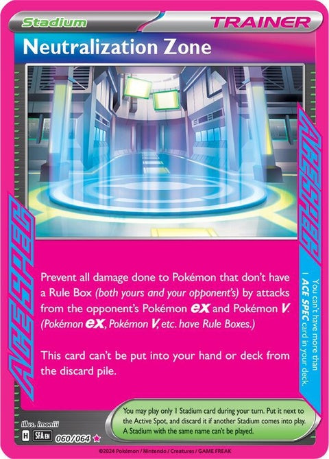 Pokémon Shrouded Fable - Neutralization Zone single card, featuring vibrant artwork and detailed design from the Pokémon trading card game.