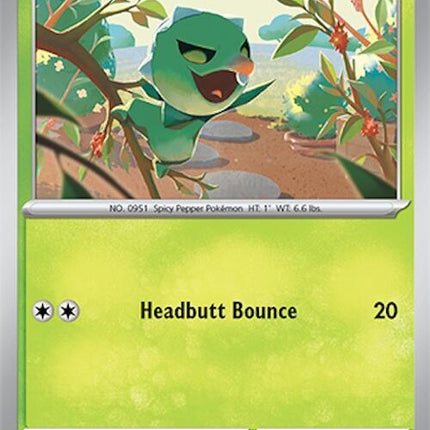 Single Pokémon Surging Sparks Capsakid trading card from the Pokémon Singles collection, featuring colorful artwork of Capsakid.