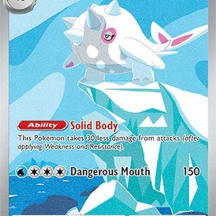 Pokémon Singles card Surging Sparks Cetitan 201 featuring Cetitan Pokémon with vibrant artwork and energy effects.