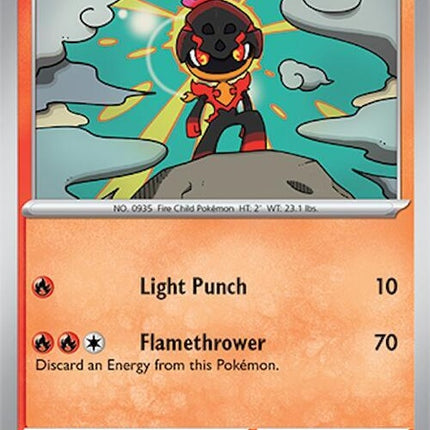 Pokémon Surging Sparks Charcadet single card featuring Charcadet with vibrant artwork and detailed design.