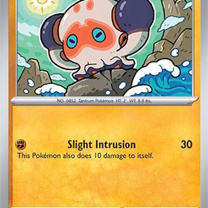 Pokémon Surging Sparks Clobbopus single card featuring artwork of Clobbopus in dynamic pose, vibrant colors and detailed design.