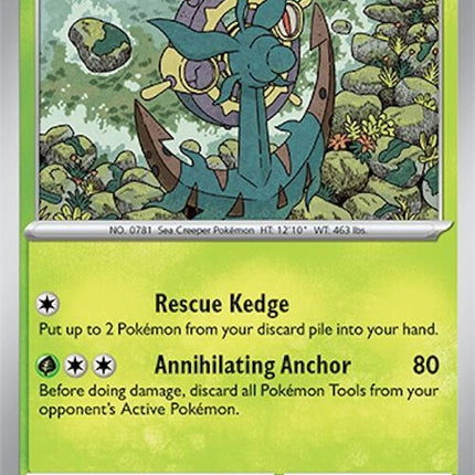 Pokémon Surging Sparks Dhelmise single card, detailed illustration, vibrant colors, from the Pokémon trading card game series.