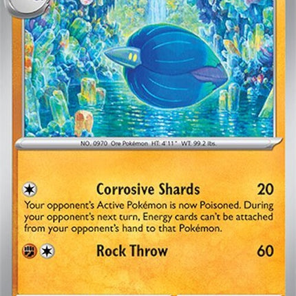 Pokémon Surging Sparks Glimmora 115 singles card featuring the Glimmora Pokémon with vibrant artwork and detailed design.