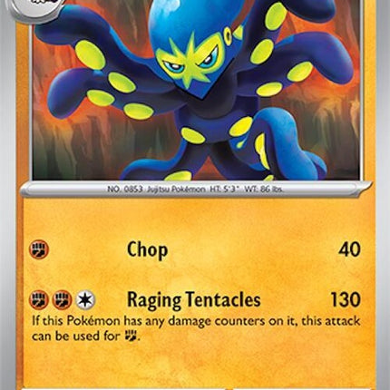 Pokémon Surging Sparks Grapploct 113 trading card, featuring artwork of the fighting-type Pokémon Grapploct from the Singles collection.
