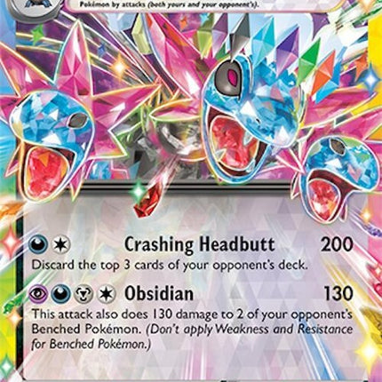 Hydreigon EX Pokémon card from Surging Sparks set, featuring a detailed illustration of the Dark and Dragon-type Pokémon.
