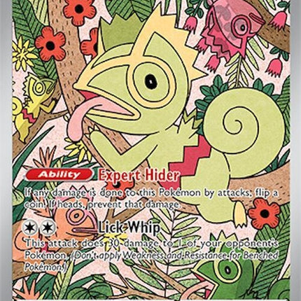 Pokémon Surging Sparks Kecleon single card featuring vibrant artwork of the colorful Kecleon Pokémon.