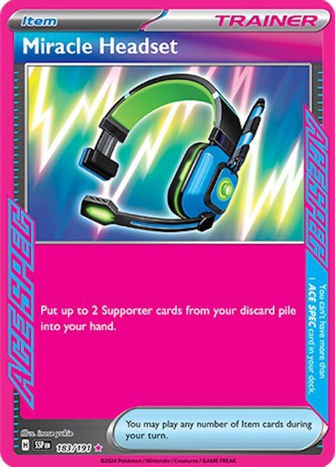 Pokémon Surging Sparks Miracle Headset 183, single gaming headset with vibrant design and comfortable ear cups.