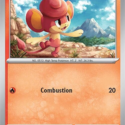 Pokémon Surging Sparks Pansear 22 singles card showing vibrant artwork and characteristic fire-type design.