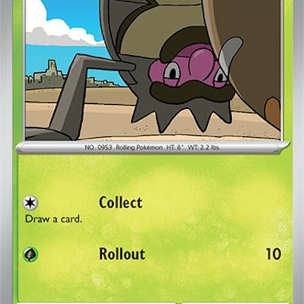 Pokémon Surging Sparks Rellor 13 singles card featuring Rellor with vibrant artwork and dynamic design.