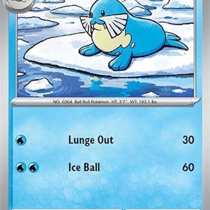 Pokémon Surging Sparks Sealeo 44 single card featuring Sealeo with vibrant artwork and dynamic design.