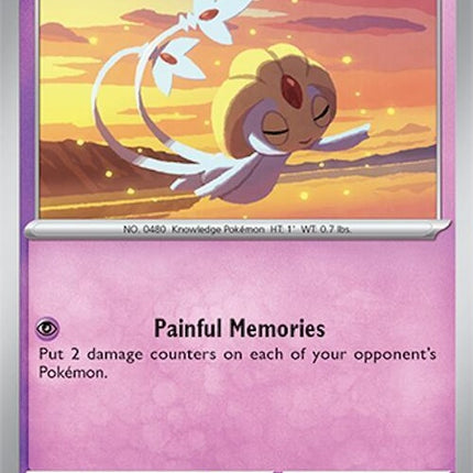 Pokémon Surging Sparks Uxie 78 single trading card featuring a blue Uxie Pokémon illustration on a vibrant background