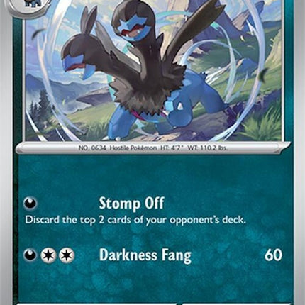 Pokémon Surging Sparks Zweilous 118 single card featuring a fierce two-headed dragon Pokémon from the Pokémon trading card game.