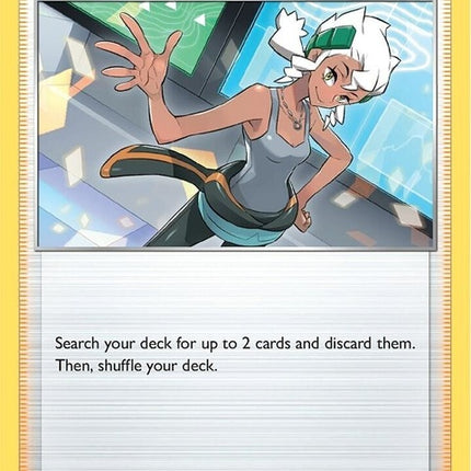 Pokémon Sword & Shield Black Star Promo card featuring Professor Burnet from the SWSH167 set, with artwork and card details visible.
