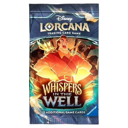 Disney Lorcana trading card game pack with character illustration on a blue background