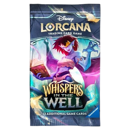 Disney Lorcana trading card game pack with character illustration on a white background