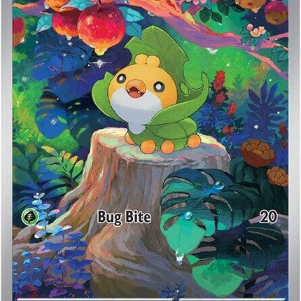 White Flare Sewaddle Pokémon singles card, featuring Sewaddle with white flare design, from the Pokémon trading card game.
