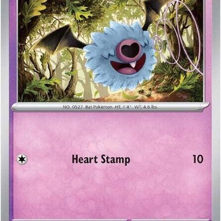White Flare Pokémon Woobat card, 36 singles, featuring artwork of the Psychic and Flying type Pokémon from the Pokémon brand.