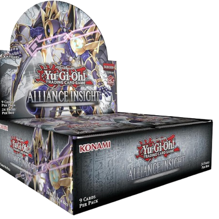 Yu-Gi-Oh! Alliance Insight Booster Box by KTM Collectibles with 24 packs in a display box.