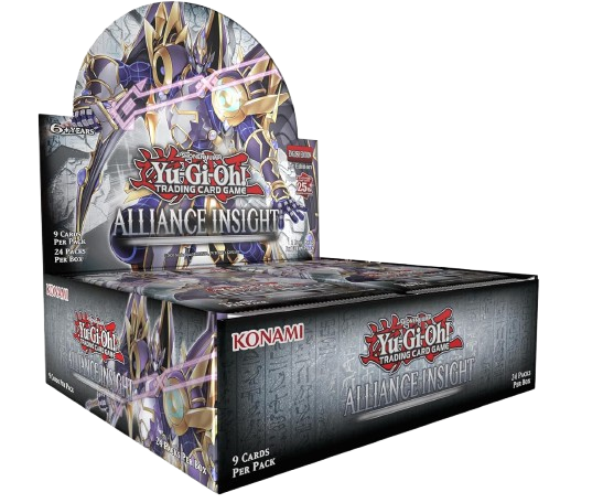 Yu-Gi-Oh! Alliance Insight Booster Box by KTM Collectibles with 24 packs in a display box.